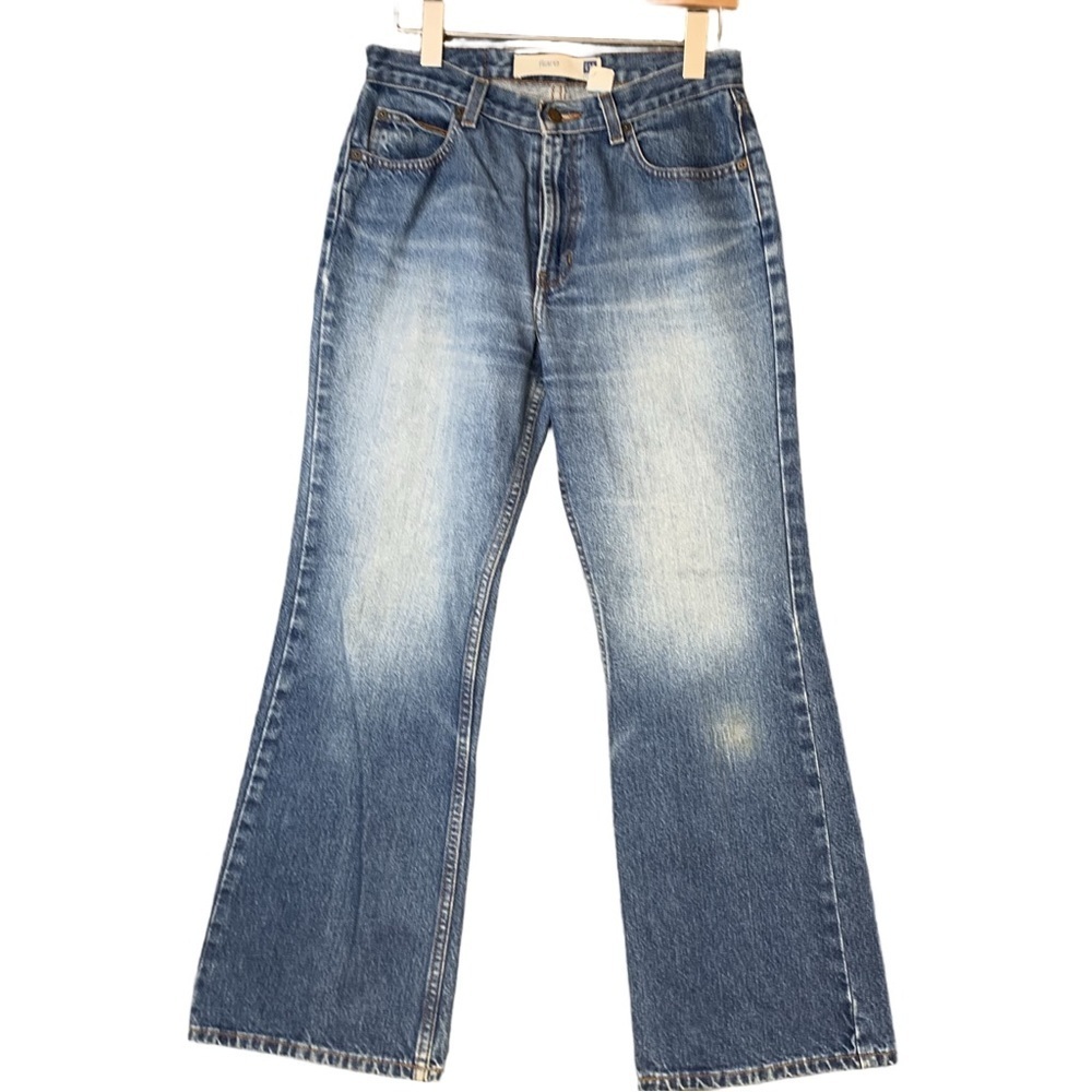 Vintage GAP Y2K Ankle Flare Faded Super Soft Denim Size 8 No Stretch Casual Cute